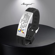 Meaeguet Personalized Autism Bracelet for Adult Kids Puzzle Autism Awareness Silicone Wristband Brac