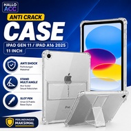 Ipad A16 2025 Case Ipad A16 11 Inch 2025 Casing Anti Crack Stand Silicone Clear