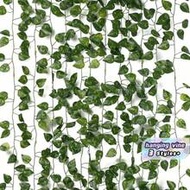 1/6/12Pcs 84.7in Artificial Ivy Vine, Hanging Faux Greenery Silk Leaves Realistic Ivy Garland, Flexi
