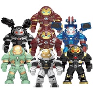 Compatible with Lego Iron Man Mech Avengers Anti-Hulk Armor Doll Toy Boy Toys ZXDU