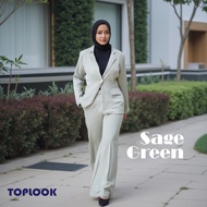 Alaya Set Blazer & Celana Wide-Leg Wanita – Premium Irish Fabric, Elegan – Suit Kerja, Formal, Chic