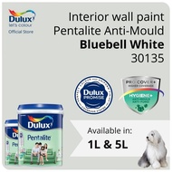 Dulux Interior Wall Paint - Bluebell White (30135) (Anti-Fungus / High Coverage) (Pentalite Anti-Mould) - 1L / 5L