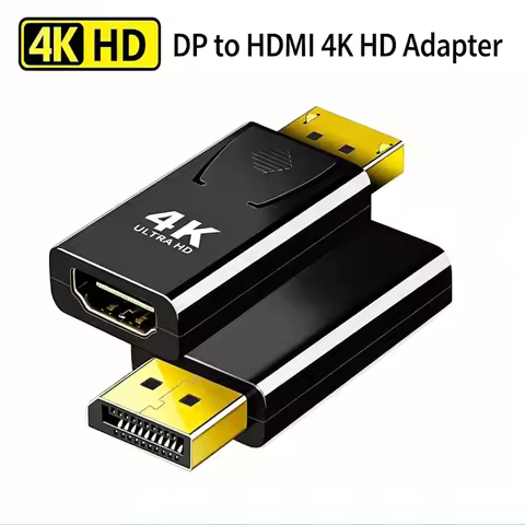 4K 30Hz DisplayPort to HDMI Connector Plug and Play DP to HDMI HD Screen Cast Adapter，Micro USB 0.3m