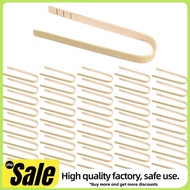 50Pcs Tongs Disposable Cooking Utensils Mini Bamboo Tongs Natural Toast Tongs for Cooking