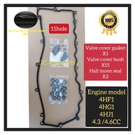 ISUZU NPR HICOM 4.3 4.6 4HF1 / 4HG1 / 4HJ1 ( 15 HOLE ) ( THICK ) ENGINE VALVE COVER GASKET / BUSH / 