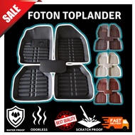 FOTON TOPLANDER 5pcs Car matting LEATHER carpet semi deep dish matting Waterproof, dustproof
