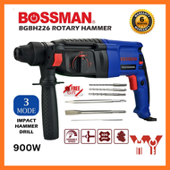 YY.OS - BOSSMAN Rotary Hammer Drill BGBH226 900W (6 MONTHS WARRANTY) / 3 Mode / Gerudi Tukul Putar P