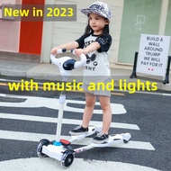 scooter for kids boy girl Foldable 3 wheel children's scooter illuminated wheel toy scooter With box