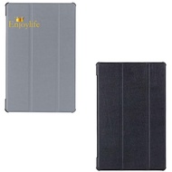 2 Pcs Tablet Case for Lenovo M10 Plus TB-X606F 10.3 Inch Flip Leather Case PU Leather Case Tablet Stand, Black &amp; Gray