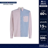 Tommy Hilfiger เสื้อเชิ๊ต ผู้ชาย รุ่น MW0MW38502 XLD - สีน้ำเงิน
