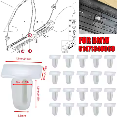 Door Sill Covering Trim Clips Fasteners for BMW 51471840960 E30 E31 E32 E34 E36 E38 E39 E46 Z3 M3 M5