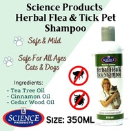 Science Products Herbal Flea & Tick Tea Tree Oil Pet Shampoo For Cats & Dogs (350ml)