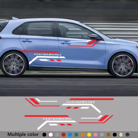 4pcs Car Door Side Sticker for Hyundai I30 I 30 N Line 30n Sedan GT Auto Graphics Sports Stripes Dec