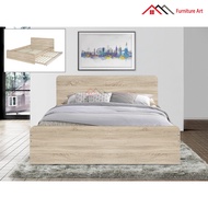 Furniture Art Design Wooden Queen Bed Frame with Single pullout bed / Wooden Single bed frame / Wooden Super Single bed frame / Katil Bujang Kayu