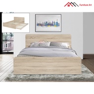 Furniture Art Design Wooden Queen Bed Frame with Single pullout bed / Wooden Single bed frame / Wood