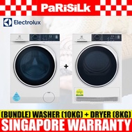 (Bundle) Electrolux EWF1024P5WB Front Load Washing Machine (10kg) + EDH804H5WB Heat Pump Dryer (8kg)