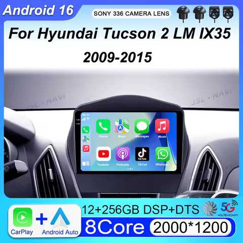 Android16 Carplay WIFI+4G For Hyundai Tucson 2 LM IX35 2009 2010 2011 2012 2013 2014 2015 Car Radio 