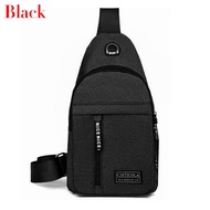 Men Briefcases USB Sports Bag Fashion Men's Bags Leather Sling Zipper Pack Chest Shoulder Crossbody Bag Biker Satchel