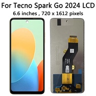 XD 6.6 "จอ LCD แบบดั้งเดิมสำหรับ Tecno BG6 LCD สำหรับ Tecno Spark GO 2024แอลซีดี BG6จอแสดงผลแผงสัมผั