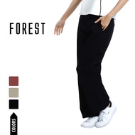 Forest Seluar Panjang Perempuan | Forest Ladies Cotton Twill Elastic Waisted Pants Women Long Pants 