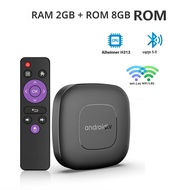 Mortal T1 WIFI6 กล่องสมาร์ททีวี Android 14 Allwinner H313 โฮมเธียเตอร์ 2G8G16G รองรับบลูทูธ 4K กล่อง