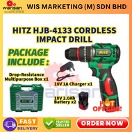 HITZ Cordless Impact Drill 18V HJB-4133 | Brushless | 2 Speed | 2 Battery | Masonry & Steel | 10mm C