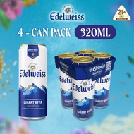 Edelweiss Alps Wheat Beer Can 4.9% Alcohol 4-Can Pack (4 x 320ml)