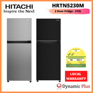 Hitachi HRTN5230M 2 Door Top Freezer Refrigerator - 212L