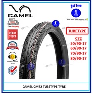 2024(Tube Type) Tyre Tayar Camel Racing(Diamond) 50/90-17,60/90-17,70/90-17,80/90-17 (YEAR 2024) (Ma