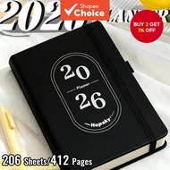 2026-2027 A5 PU Leather Planner - Weekly/Monthly 206-Page Notebook, 80GSM Acid-Free Paper, Calendar