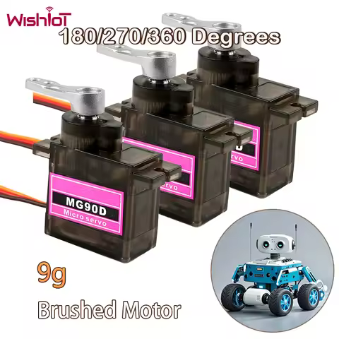 9g Micro Digital Servo 4.8-6.0V MG90D Metal Gear Brushed Motor 180/270/360° High Torque Upgrated for