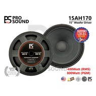 (SEBIJI / PER UNIT) PS PRO SOUND 15AH170 Speaker 15" 400Watt AES Power LF Woofer Driver Speaker Driv