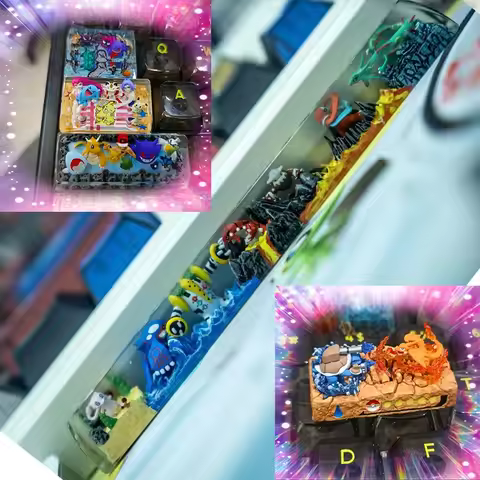 Anime Keycaps Legendary Bird Legendary Beasts Giratina Resin Transparent Stereoscopic Keys For Mecha