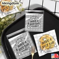 KKINGDOM 100Pcs OPP Self Adhesive Pouch, Party Decor Plastic Candy Gift Bags,  Have A Nice Day Trans