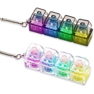 2Pcs Keyboard Fidget Toy for Adults, Clicker Keyboard with LED Light, Loud & Creamy Keyboard Fidget 