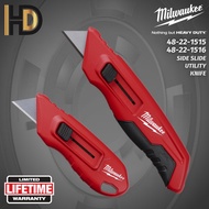 Milwaukee Side Slide Utility Knife / Milwaukee Cutter / 2 SIZE OPTION / LIFETIME WARRANTY / 48-22-1515 + 48-22-1516