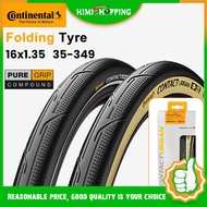 【Available】1PC Continental Bike Tire Contact Urban 16 inch 16X1.35 Stab-proof Bicycle Tire 35-349 for BMX Folding Bike with Reflective Strip Foldable Tyre Bicycle Accessories