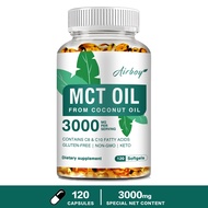 MCT OIL Capsules from coconut oil 3000 mg per serving contains C8 and C10 fatty acids provides energ