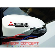 Mitsubishi Pajero Xpander Mirage Lancer Triton Outlander Car Rear View Mirror Sticker Latest Rear Vi