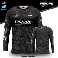 Free Custom Name BAJU MANCING Malaysia Fishing Brotherhood