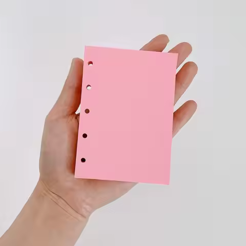 50Sheets A8 M5 Loose Leaf Refill Paper Candy Color 5-Ring Refill Spiral Binder Inner Pages Inside Pa