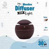 U.me 130ml Dark Wood Grain Air Humidifier With Essential Oil Diffuser Aromaterapi Wangian Wap Asap P