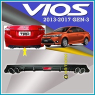 ✆ ♗ ♝ Toyota Vios 2013 to 2017 ( Gen-3 ) Rear Diffuser Bumper Body Kit -
