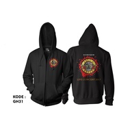 Baju Men Zipper Hoodie Jaket guns n roses band - Jacket hoodie zipper gn31J Print Metal Band Hoodie