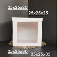 (MATERIAL IVORY) 25x25x25/25x25x20/25x25x30/tart cake boxBirthday cake box/tower cake/cake box