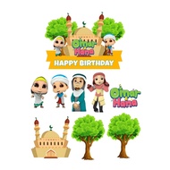 Topper OMAR HANA | OMAR and HANA Custom Name Cake Topper | OMAR HANA Birthday Cake Decoration