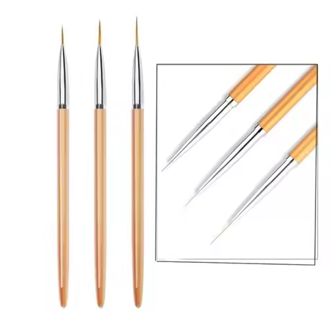 New Acrylic Nail Art Liner Brush French Stripe Line Stripes UV Gel Brushes 3D Tips Manicure Tools
