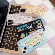 WODECASE Cutie Keyboard Covers | Shinchan, Miffy, Caramel, Black Cat Softcase Case for iphone 12-16 