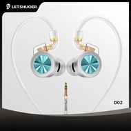 LETSHUOER D02 Type-C In-Ear Monitor 11mm Dynamic Driver Earphones Replaceable Cables Game Earbuds