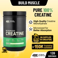 Optimum Nutrition, Micronized Creatine Powder, Build Muscle, Workout Support, Unflavored, 600g 120se